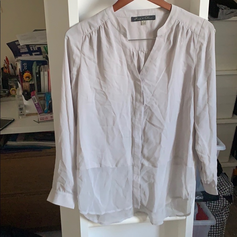 Rose+Olive long sleeves blouse Grey size M